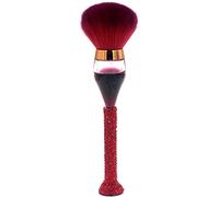 Bestbling Bling Bling Rhinestones Wine Glass Shaped Foundation Makeup Brush with Soft Fiber Bristles and Long Handle for Makeup Application (Red)