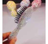 Bestbling Bling Mini Portable Air Cushion Massage Hair brush Comb for gilrs and children - Cute and Compact Design (Silver)