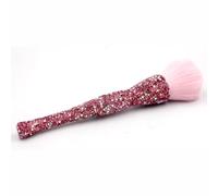 Bestbling Bling Rhinestone Large Mineral Powder Brush - Soft and Luxurious Makeup Foundation Brush for Large Coverage - Ideal for Blending, Buffing, and Setting (Pink)