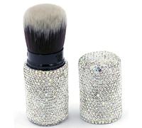 Bestbling Bling Rhinestone Retractable Makeup Brush - Portable and Versatile Cosmetic Tool for Blush, Powder, and Contour - Soft Synthetic Bristles, Easy to Carry, Perfect for Travel and Everyday Use