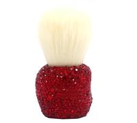 Bestbling Bling Rhinestone Standing Makeup Brushes, Mini Apple Shape Cosmetic Brush, Foundation Brush, Nail Powder Brush - Multi-functional Design for Everyday Makeup (Red)