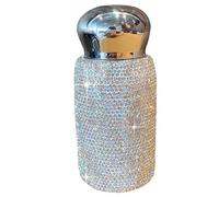 Bestbling Bling Rhinestone Water Bottle for Women, Stainless Steel Insulated Tumbler with Sparkly Rhinestones, 260ml Capacity for Hot and Cold Drinks (Silver)