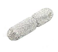 Bestbling Bling Sparkling Rhinestone 6ml Travel Perfume Bottle - Glass Spray Bottle for Cosmetics and Perfume Refill - Aluminum Atomizer Empty Bottle (Silver), BPB02