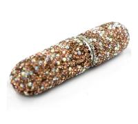 Bestbling Bling Sparkling Rhinestone 6ml Travel Perfume Bottle - Glass Spray Bottle for Cosmetics and Perfume Refill - Aluminum Atomizer Empty Bottle (Golden), BPB02