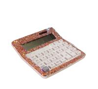 Bestbling BlingBlingLuxury Rhinestone Calculator for Women - 12-Digit Large Display, Handcrafted Sparkling Crystal Desk Calculator, Computer-Style Keys (Gold)