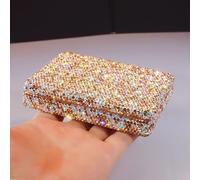 Bestbling Portable Barrel Makeup Brush Set 5 Pieces for Eyeshadow, Eyebrow, and Makeup Application with Crystal Bling Gift Case (Gold)