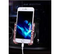 Bestbling Rhinestone Bling Mini Convenient Car Dash Air Vent Amount Automatic Adjustable Phone Holder (Pink)