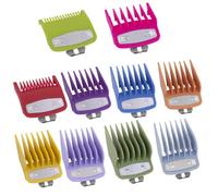 BESTBOMG 10 Color Professional Hair Clipper Guide Combs, Stainless steel Attachment Limit Replacement Combs Set, Fits for Many 45.5 mm W x 38.5 mm H Clippers/Trimmers Head