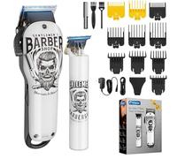 BESTBOMG Professional Hair Clipper, Men's Hair Clipper Kit With Comb-Guide, Hair Trimmer Beard Trimmer with Built-in Rechargeable Battery 2000mAh/1200mAh (Y4+T9)