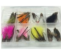 BestCity Fly Fishing Muddler Set, pack of 16 flies sizes 8-10 + frre clip shut box