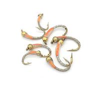 BestCity Fly Fishing White BeadHead Epoxy Buzzers 8 pack trout flies Size 10-14#DR1-H