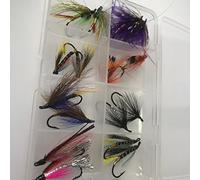 BestCity Salmon Flies 16 Single Hook Sizes 8-10 Selection with Click Box #DR2