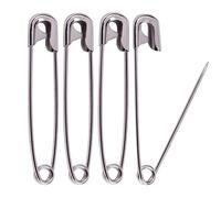 BESTCYC 100PCS 55MM Stainless Steel Safety Pins Large Silver Sewing Pins Bulk for Sewing Quilting Cloth Curtain Bedsheet Sofa Laudary Dry Cleaner.