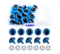 BESTCYC 1Box(60pcs) 24mm Large Plastic Safety Eyes Cat Eyes Craft Eyes with Washers for Doll, Puppet, Plush Animal Making