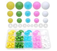BESTCYC 1Box(80pcs) 3Size 5Colors Threaded Shank Design Plastic Safety Eyes Craft Eyes with Washers for Crafts DIY Amigurumi Stuffed Animal, Toy, Doll DIY Making Supplies (Light