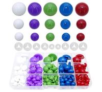 BESTCYC 1Box(80pcs) 3Size 5Colors Threaded Shank Design Plastic Safety Eyes Craft Eyes with Washers for Crafts DIY Amigurumi Stuffed Animal, Toy, Doll DIY Making Supplies (Dark