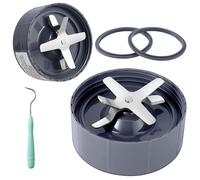 Bestdin Blender Replacement Parts - 5 Pcs Blade Replacement Set for NutriBullet 600W/900W, Include 2 Premium Extractor Blades & 1 Hook, 2 Silicone Rubber Gaskets for NutriBullet Blender Blade