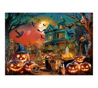 Bestdon 1000 Pieces Jigsaw Puzzle for Adults, Halloween Nightmare Jigsaw Puzzle Scary Ghost Jack - o - Lanterns Puzzles Haunted Mansion and Pumpkins