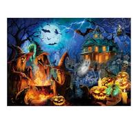 Bestdon Halloween 1000 Pieces Puzzle for Adults, Halloween Witches Jigsaw Puzzle for Adults Scary Jack - o - Lanterns Puzzles Haunted House Skeleton as Party Decor