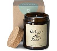 Beste Mama Mother Soy Scented Candle in Glass with Saying 100% Natural Handmade - Sustainable Personal Gift Idea for Birthday, Mother's Day Gift Thank You - Gift for Women