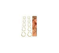 BESTEEL 5-10 Pairs Silver Gold Hoop Earrings Set for Women Men Hypoallergenic Surgiacl Stainless Steel Small Huggie Earring Stacks Pack Jewelry for Multiple Piercing Waterproof, Stainless Steel, Cubic