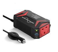 BESTEK 300W Pure Sine Wave Power Inverter 12V to 240V with PD30W USB C & QC3.0 USB Car Adapter Charger for Laptop, iPad, iPhone, Tablet, Consoles & More