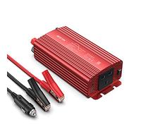 BESTEK 500W Pure Sine Wave Power Inverter DC 12V to AC 230V 240V with 4.2A Dual Smart USB Ports Car Adapter Red