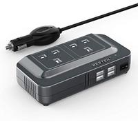 BESTEK Power Inverter 12V to 240V, 200W Car Voltage Converter Transformer with 3-Pin Sockets & 4-USB Ports for Charging Phones, Laptop, Tablets, GPS Units, TV, Camping Equipment