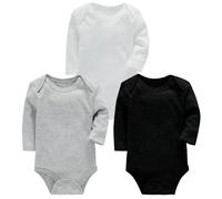Bestele Baby Bodysuits, Bodysuit for Newborn Boys and Girls,Cotton Baby Onesies Rompers Long Sleeve for Toddler Infant 0-3-6-9-12-18-24 Months Coverall Undershirt Set