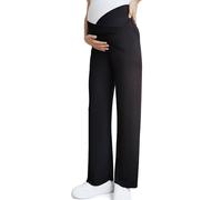 Bestele Maternity Wide Leg Pants,Womens Pregnancy Casual Loose Long Pants,Maternity Pant for Work Workout Athletic Lounge Trousers Comfy Black