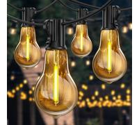 Bestendony Plug in Garden Lights Outdoor Waterproof 25 FT Festoon Light Mains Powered Outside String Lights with 12+1 Shatterproof Bulbs Outdoor Hanging Light for Gazebo, Garden, Backyard, Party