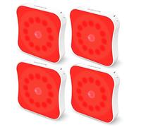 Bestendony Red Motion Sensor Night Lights Rechargeable Battery Operated Red Lights for Sleep, Bathroom, Hallway, Stair, Bedroom, Kids Room, 4 Pack