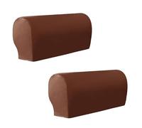 Bestenrose Armrest Cover Waterproof PU Leather Chair Arm Covers Stretch Armchair Couch Arm Rest Cover Sofa Couch Armrest Protector Set Of 2 Orange