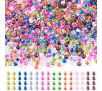 Bestewelry 100 G Glass Seed Beads 4 mm Round Mini Pony Beads Loose Spacer Crafts Beads Rainbow Color for Friendship Bracelet Necklace Earring Jewelry Making
