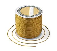 Bestewelry 109Yard Nylon Cord String Thread 0.8mm Braided Knotting Beading Cord Macrame Thread Bracelet Cord for Jewellery Making Sewing (Camel)