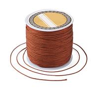Bestewelry 109Yard Nylon Cord String Thread 0.8mm Braided Knotting Beading Cord Macrame Thread Bracelet Cord for Jewellery Making Sewing (Sienna)