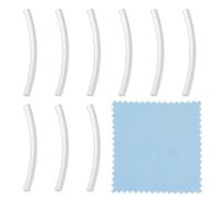 Bestewelry 10Pcs 925 Sterling Silver Tube Beads Curved Noodle Tube Loose Beads 20mm Long Bar Spacer Bead for DIY Bracelets Necklaces Jewelry Making
