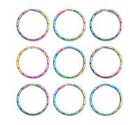 Bestewelry 10Pcs Stainless Steel Round Split Key Rings 25mm Rainbow Color O Ring Clips Keychain Clasp Connector Rings for Car Home Keys Arts & Crafts