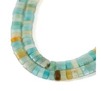 Bestewelry 146Pcs 2-Hole Gemstone Tila Beads Natural Flower Amazonite Seed Beads Flat Rectangle Stone Spacer Beads for DIY Bracelets Earring Necklace Crafts Jewelry Making