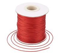 Bestewelry 185 Yards 0.5mm Waxed Polyester Cord Braid Thread Waxed Beading Strings for Friendship Bracelet Necklace J DIY Jewelry Making Macrame Leather Sewing, FireBrick