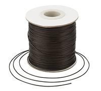 Bestewelry 185 Yards 0.5mm Waxed Polyester Cord Thread Waxed Beading Strings for Jewelry Bracelet Making Macrame Leather Sewing, Coconut Brown