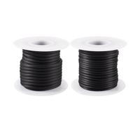 Bestewelry 2 Rolls Hollow Pipe Rubber Tube Cord 2mm 3mm Black Rubber Stitch Holders Tubing Knitting Barber Cord for Bracelet Jewellery Making