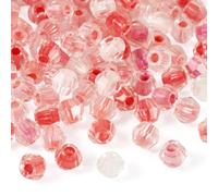 Bestewelry 200 Pcs Faceted Bicone Transparent Glass Beads 4mm Rhombic Glass Seed Beads Dyed Core Crystal Bead for Jewelry Making DIY Bracelet Necklace - Saddle Brown
