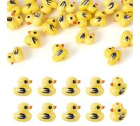 Bestewelry 20Pcs Handmade Ceramic Beads Yellow Duck Spacer Beads Bright Glazed Porcelain Animal Bead for DIY Jewelry Making Bracelet Earring Necklace Craft Supplies