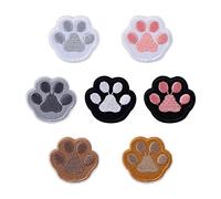 Bestewelry 21pcs Dog Paw Prints Sew on Patches Footprint Embroidered Applique Patches Stickers for Sewing Jacket Jeans Clothes Backpack Repair