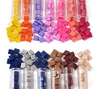 Bestewelry 260 Pcs Flat Rectangle Glass Seed Beads 2-Hole Baking Paint Seed Beads 5mm Bulk Tila Bead 13 Colors for Jewelry Making DIY Bracelet Necklace Crafts