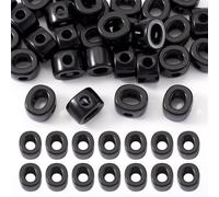 Bestewelry 30 Pcs Acrylic Letter European Beads Capital Letters Black Large Hole Beads English Alphabet Acrylic Bead Bulk for Jewelry Making DIY Bracelet Necklace Crafts, Letter O