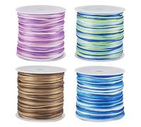 Bestewelry 4 Rolls 1mm Nylon Thread Segment Dyed Nylon Braid Cord Chinese Knotting Rope String for DIY Craft Macrame Friendship Bracelet Necklace Jewellery Making