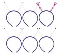 Bestewelry 5 pcs 210x120x14mm Beadable Hair Hoop Plastic Hair Bands Cloth Comb Headbands for Women DIY Beaded Headband Party Dancing Decoration, Indigo