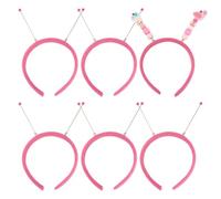Bestewelry 5 pcs 210x120x14mm Beadable Hair Hoop Plastic Hair Bands Cloth Comb Headbands for Women DIY Beaded Headband Party Dancing Decoration, Hot Pink